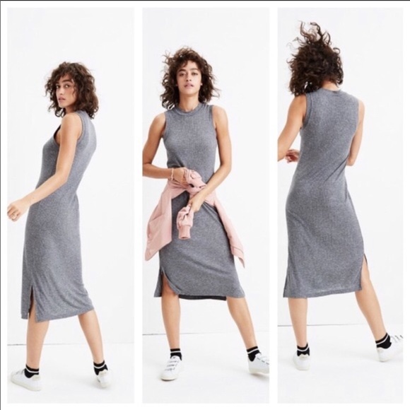 Madewell Dresses & Skirts - Madewell Grey Sleeveless Stretchy T-Shirt Dress M